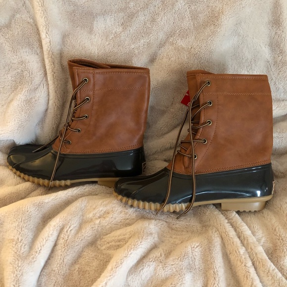 NWT Original Duck boot women’s size 9.5 black and tan - Picture 5 of 8